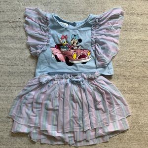 Adorable baby girl mini mouse shirt set! Size 6/9 months